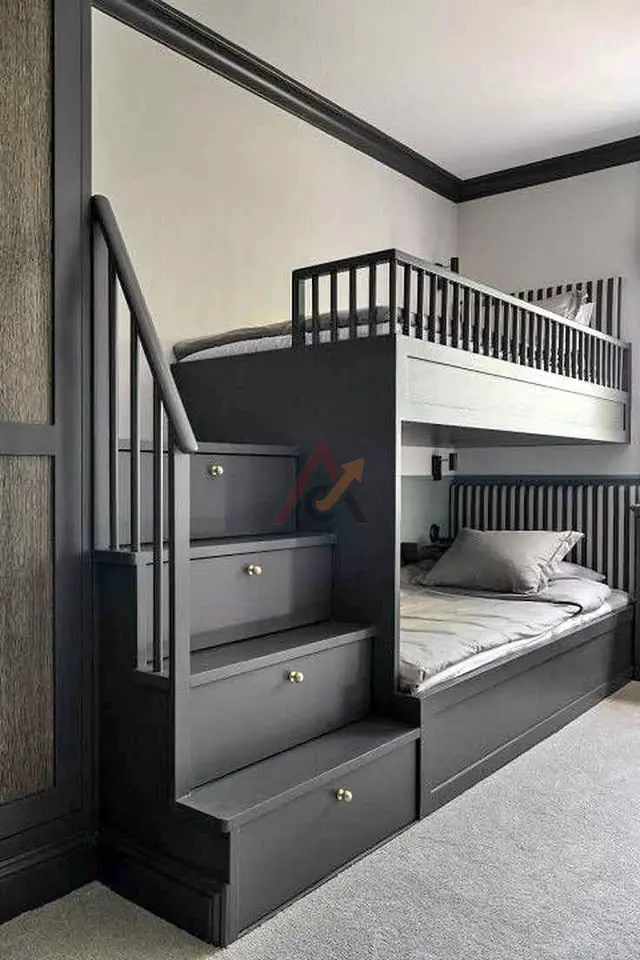 Custom Bunk Bed with Storage – Multiple Sizes & Colors