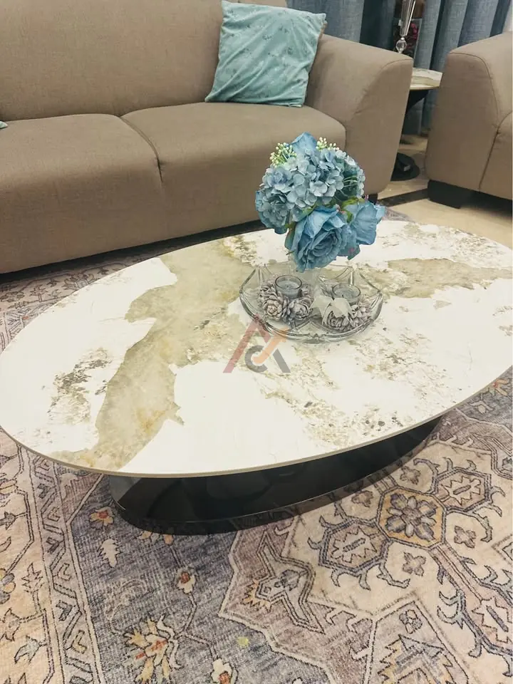 Centre Table with 2 Side Tables – Oval